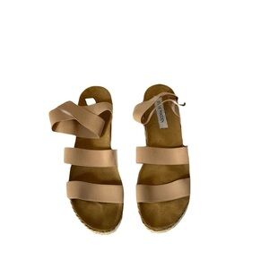 Steve Madden Beige Strappy Espadrille Sandals